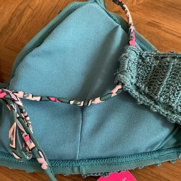 XHILARATION CROCHETED BIKINI TOP - Picture 5 of 10